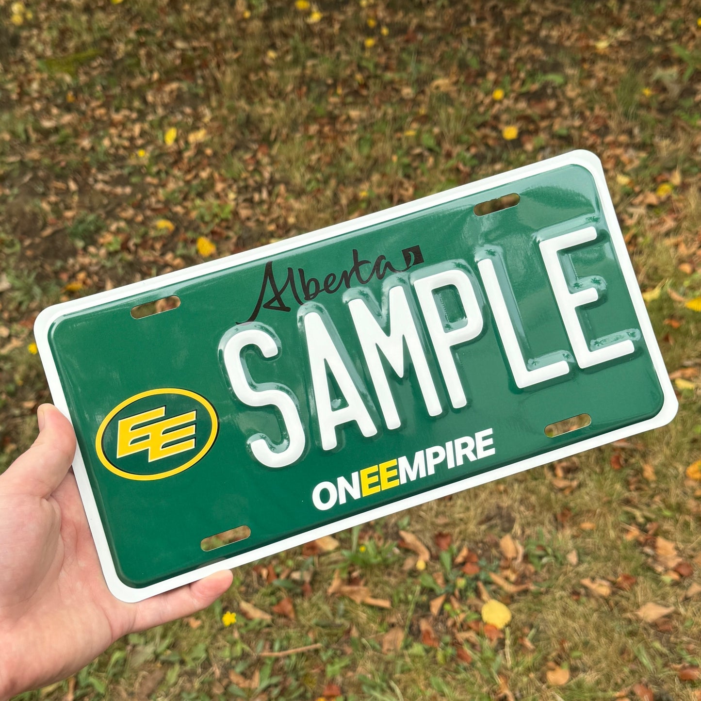 Alberta Custom Sports Plate - Edmonton Elks