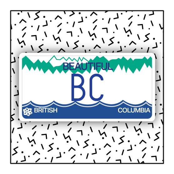 British Columbia (BC) Personalized Custom License Plate