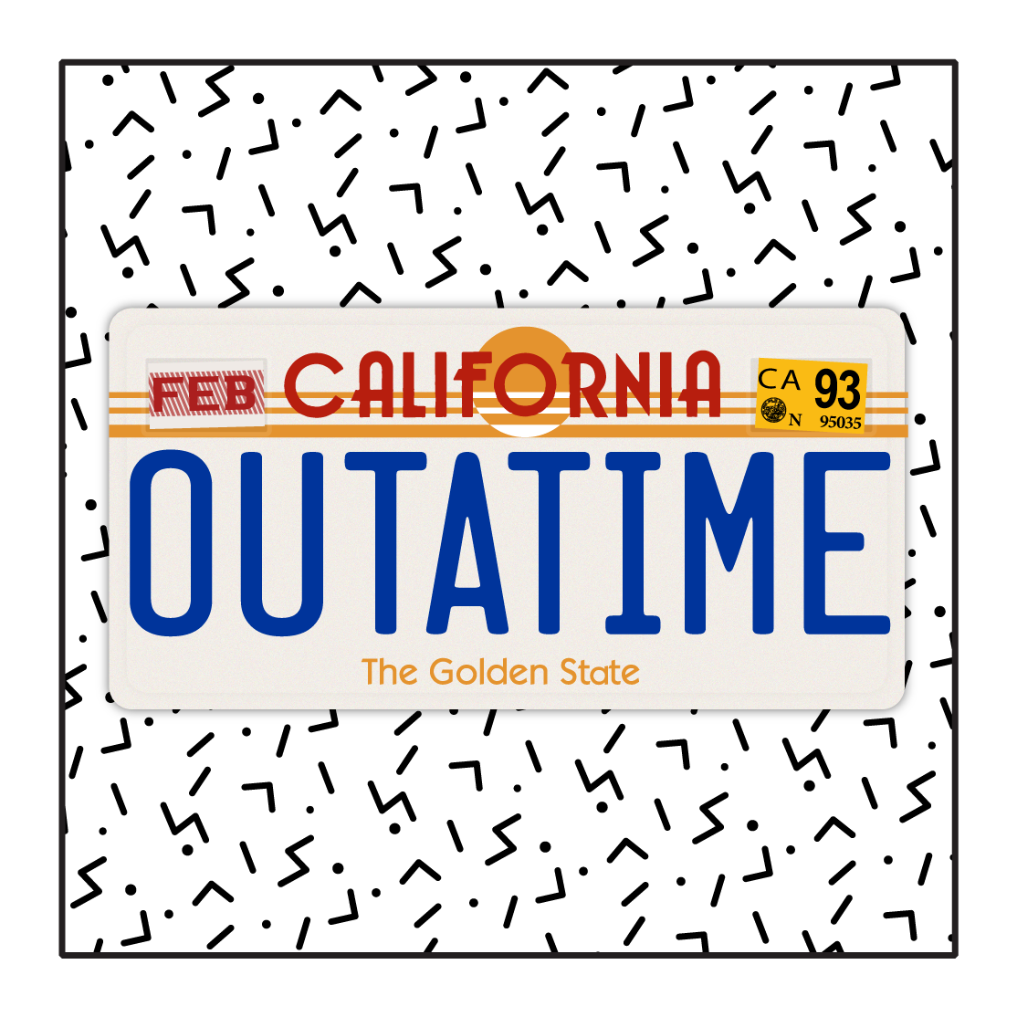 California Custom License Plate - 80s