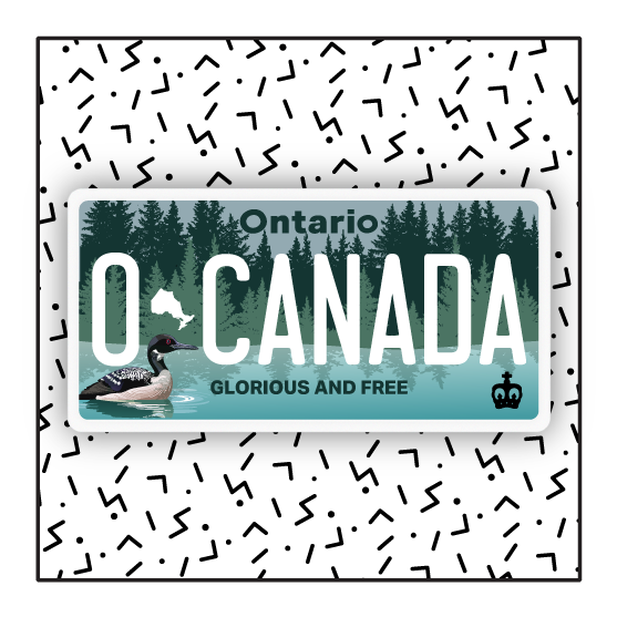 Ontario "Glorious and Free" Custom License Plate