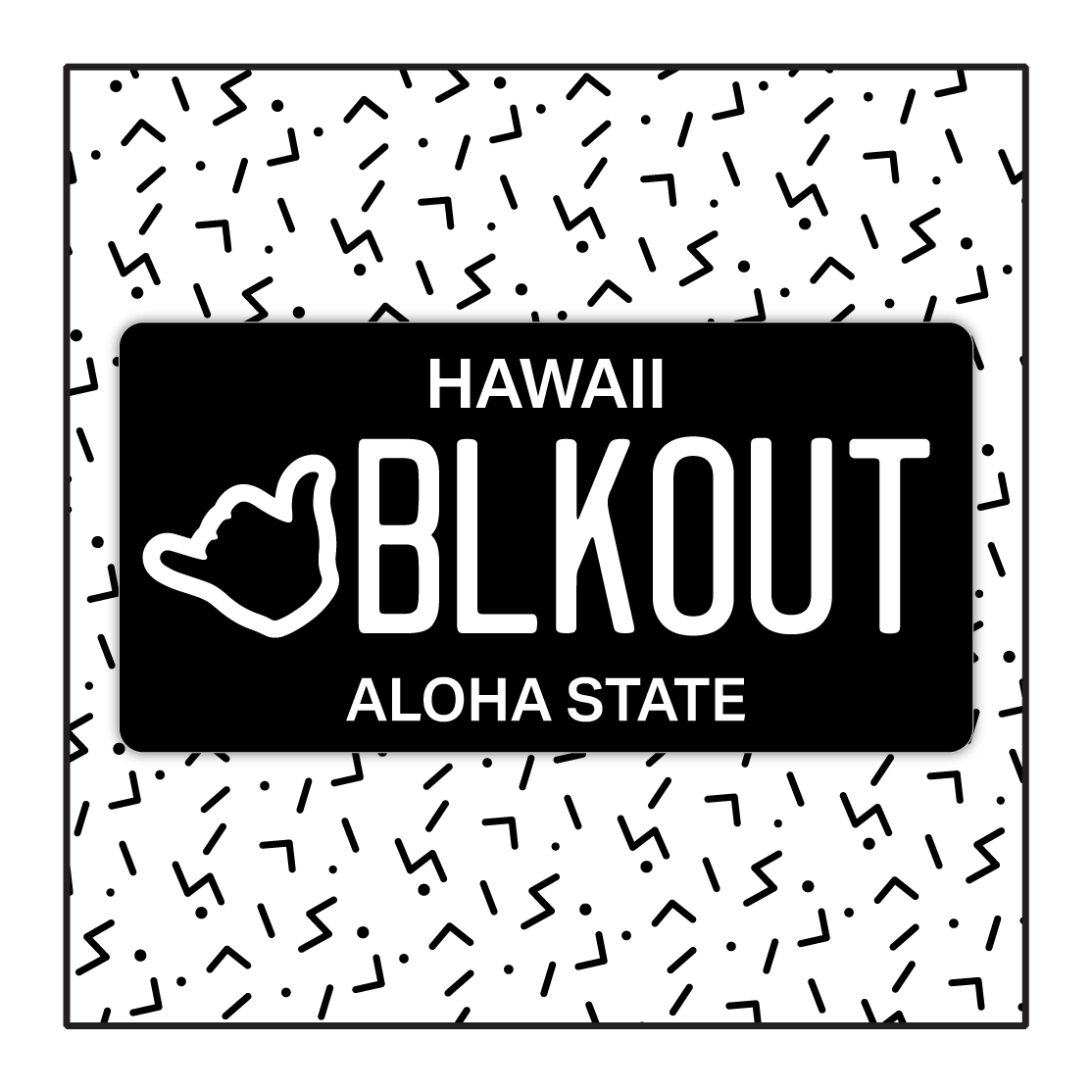 Hawaii Custom Blackout Plate