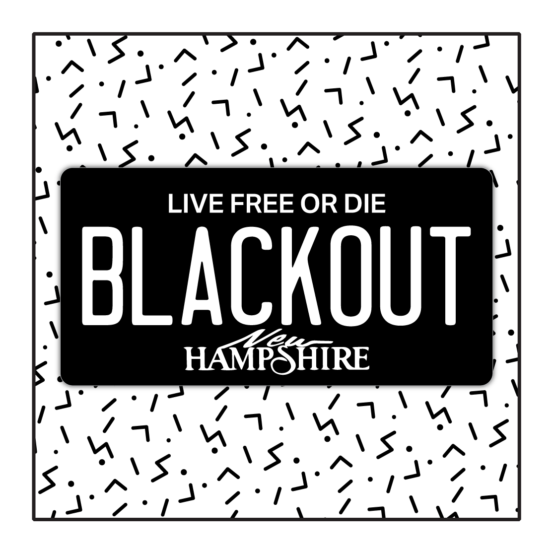 New Hampshire Custom Blackout Plate