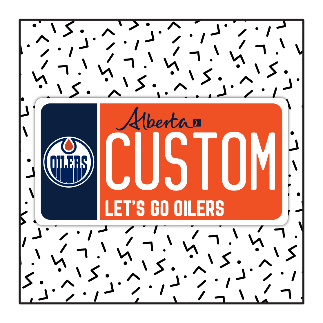 Alberta Custom Sports Plate - Edmonton Oilers