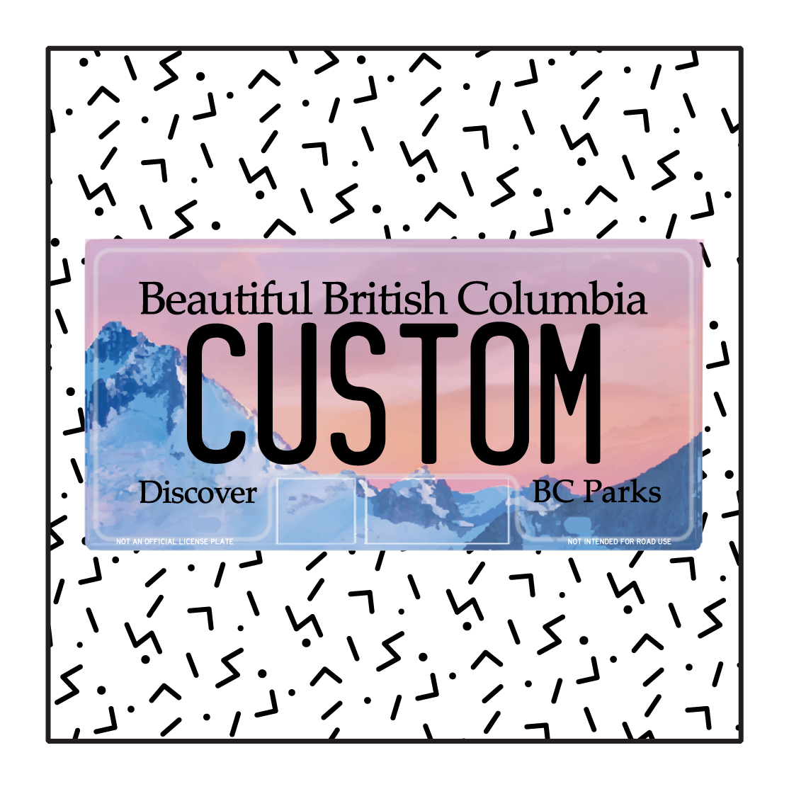 British Columbia (BC) Parks MOUNTAIN Custom License Plate