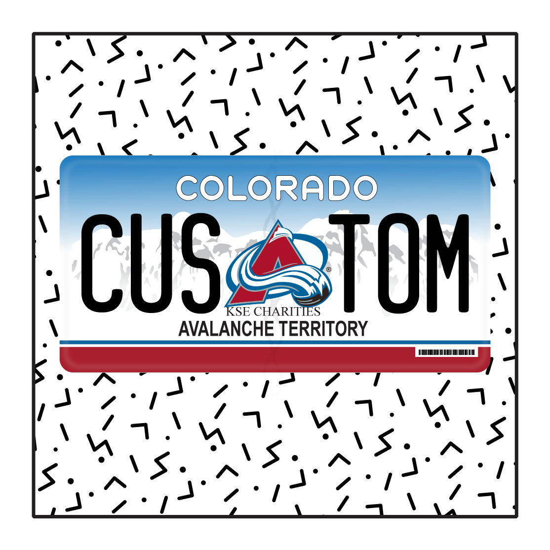 Colorado Avalanche Custom License Plate