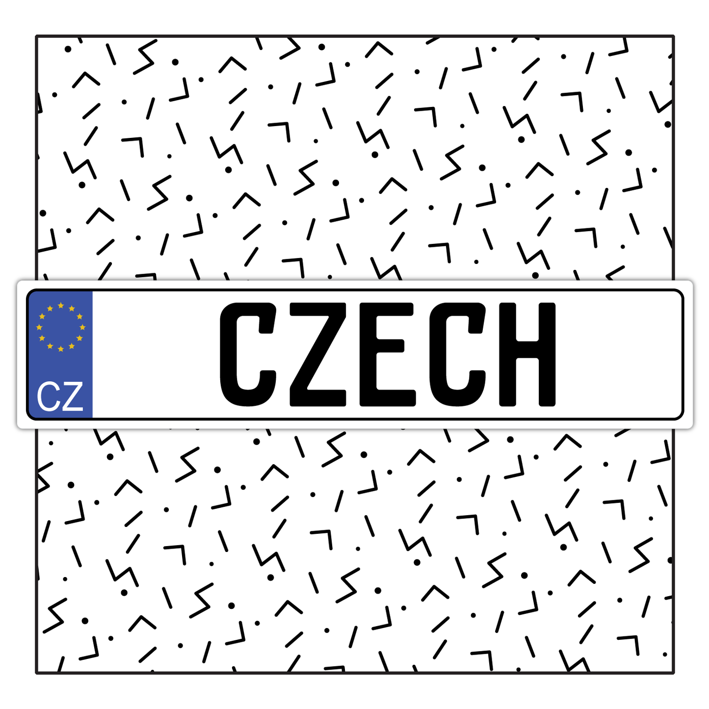 Czech Custom License Plate