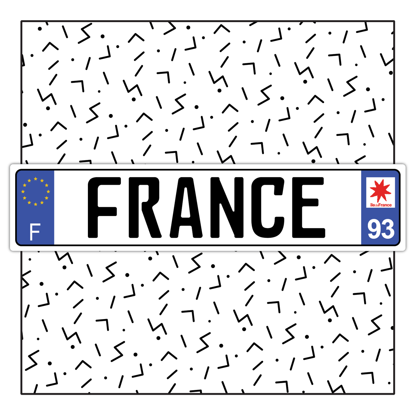 France Custom License Plate