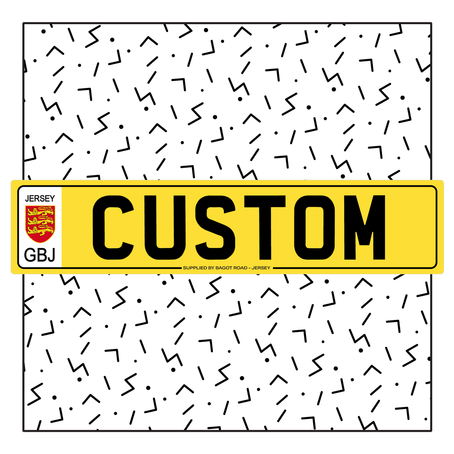 Jersey Custom License Plate