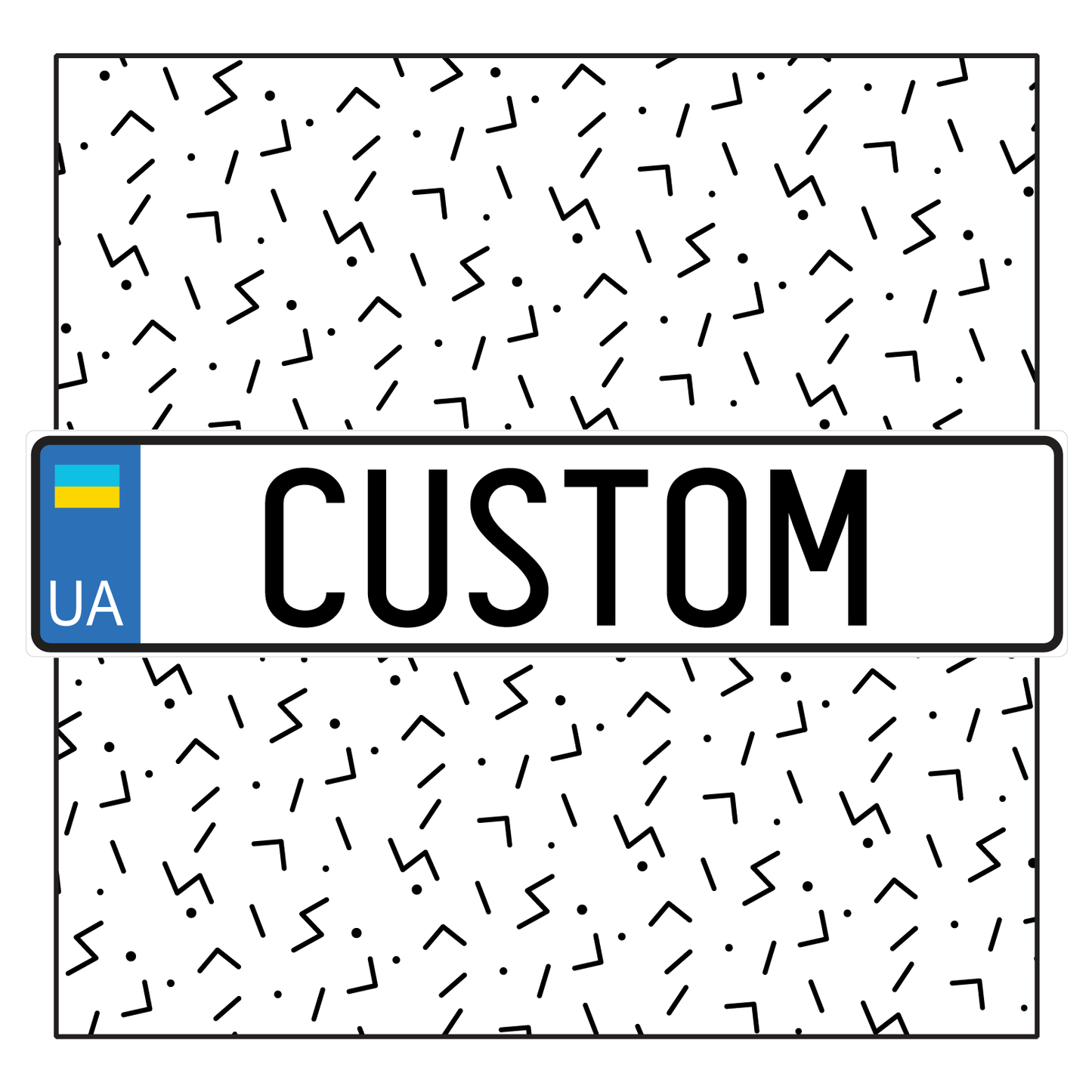 Ukraine Custom License Plate