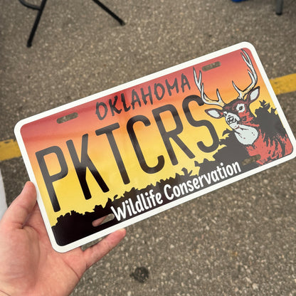Oklahoma Wildlife Custom License Plate
