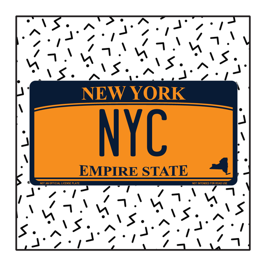 New York Custom License Plate - Yellow
