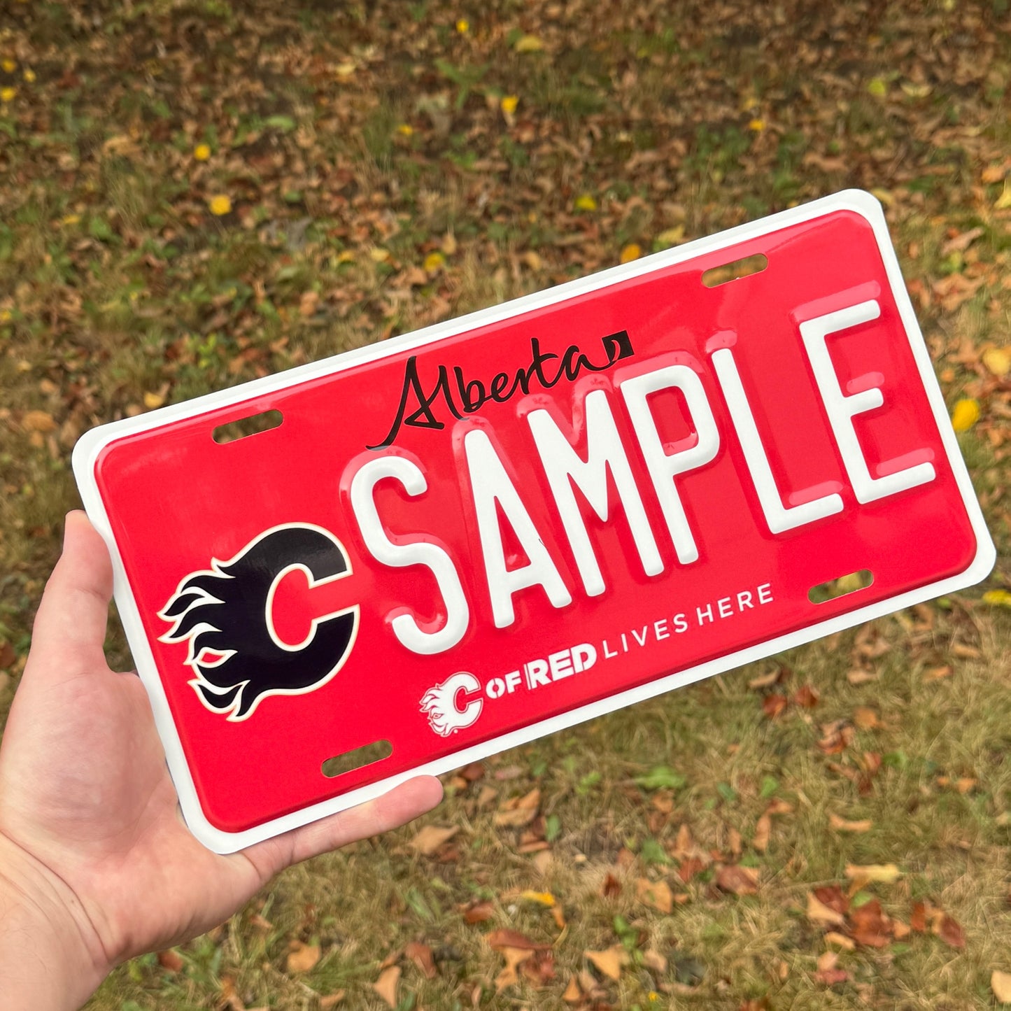 Alberta Custom Sports Plate - Calgary Flames