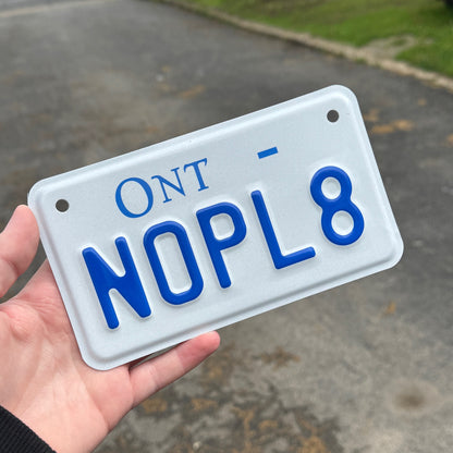 Ontario Custom Motorcycle Plate