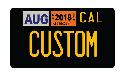 California Custom Motorcycle Plate