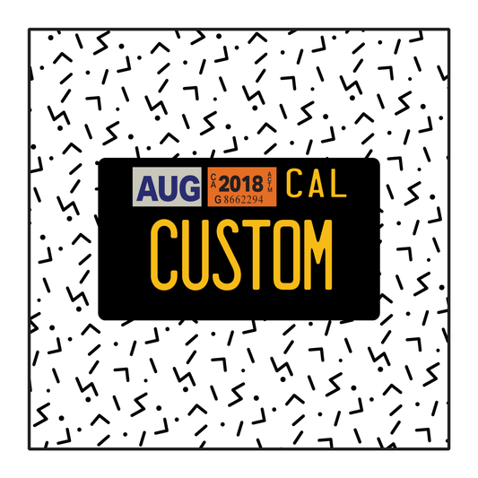California Custom Motorcycle Plate