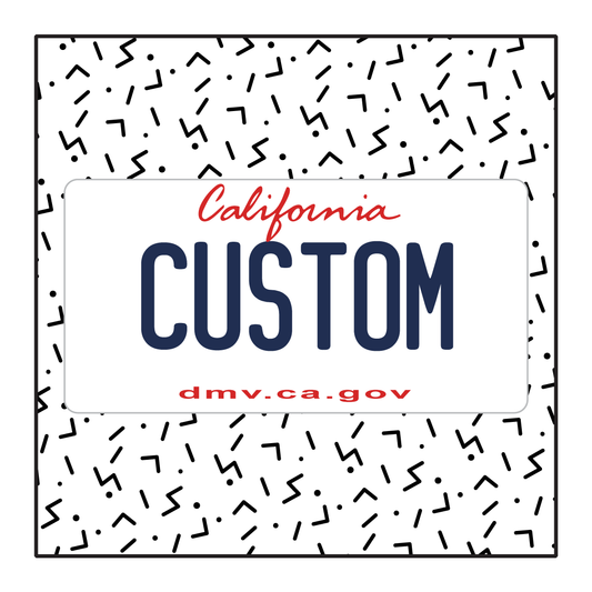 California Custom License Plate