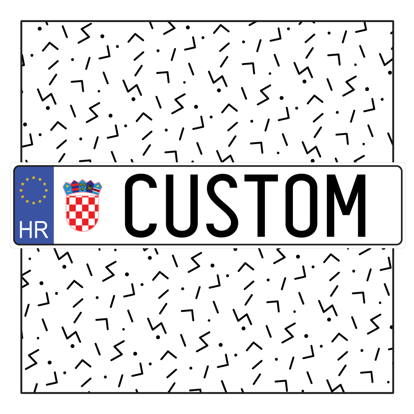 Croatia Custom License Plate