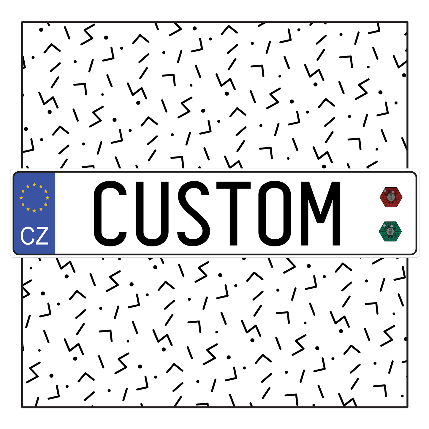 Czech Custom License Plate