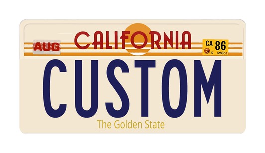 California Custom License Plate - 80s