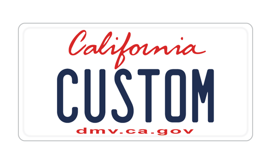 California Custom License Plate