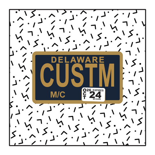 Delaware Custom Motorcycle Plate