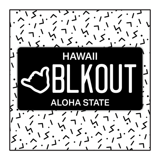 Hawaii Custom Blackout Plate