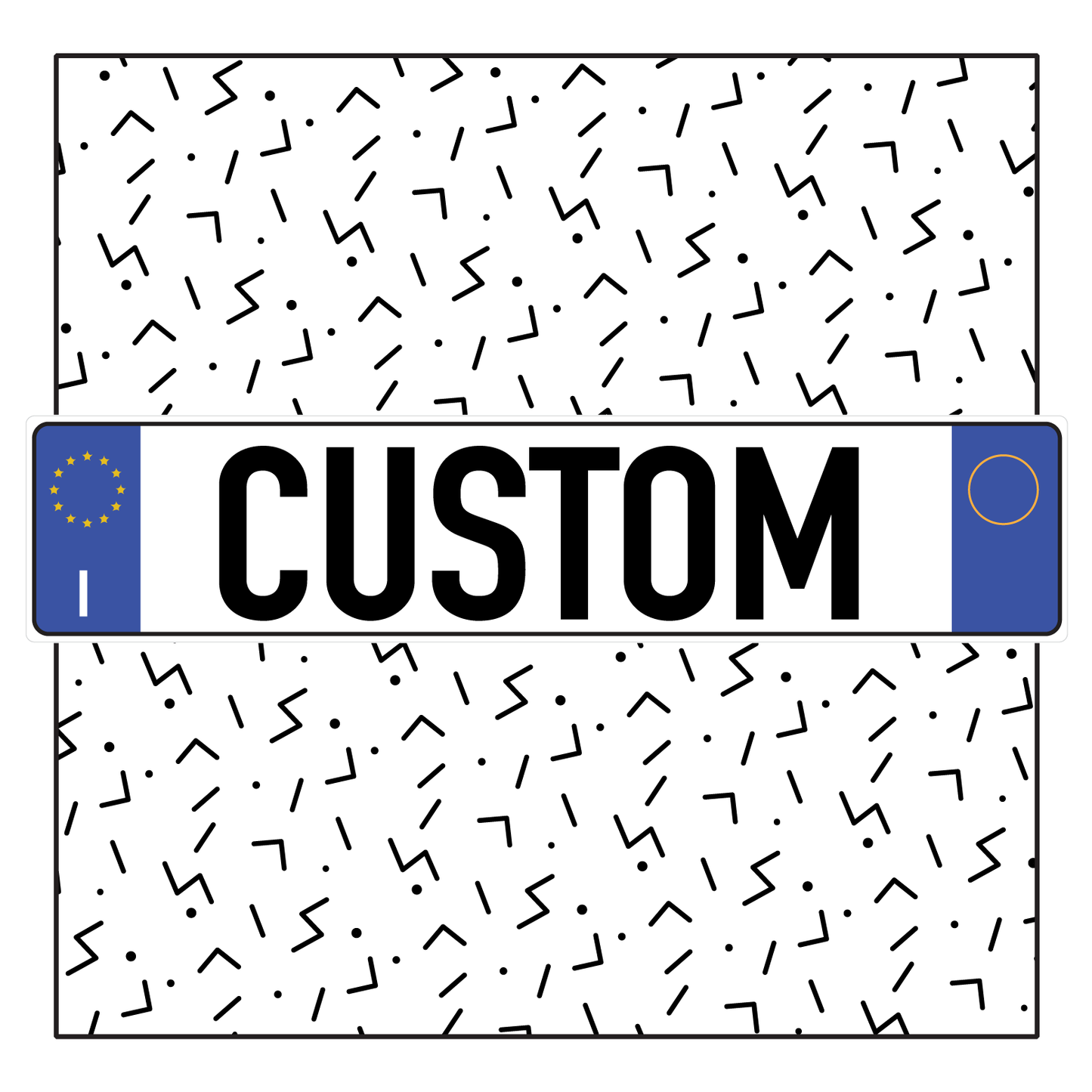 Italy Custom License Plate