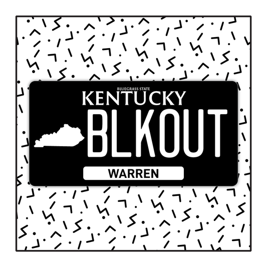 Kentucky Custom Blackout Plate