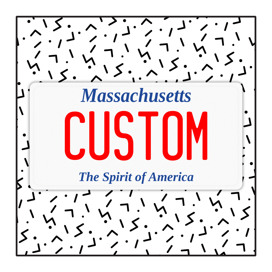 Massachusetts Custom License Plate
