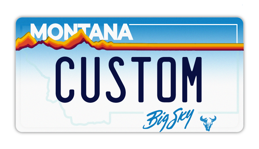 Montana Custom License Plate - Big Sky