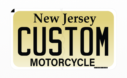 New Jersey Custom Motorcycle Plate