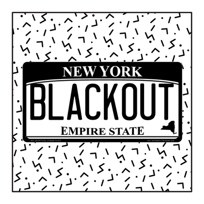 New York Custom Blackout Plate - Empire State