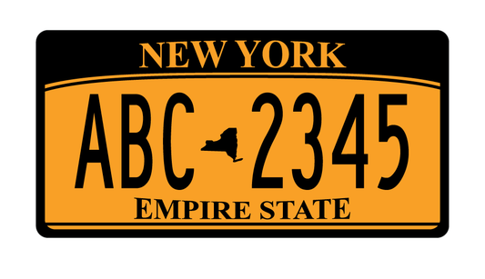 New York Custom License Plate - Yellow