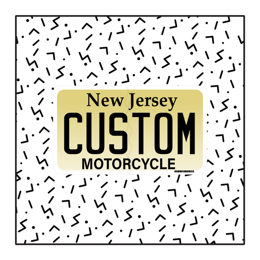 New Jersey Custom Motorcycle Plate
