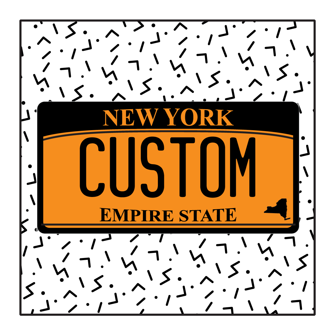 New York Custom License Plate - Yellow