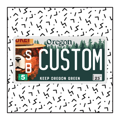 Oregon Custom License Plate