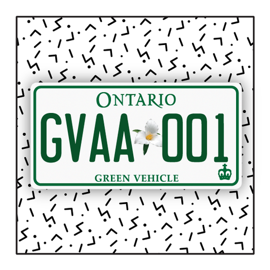 Ontario Green Vehicle License Plate