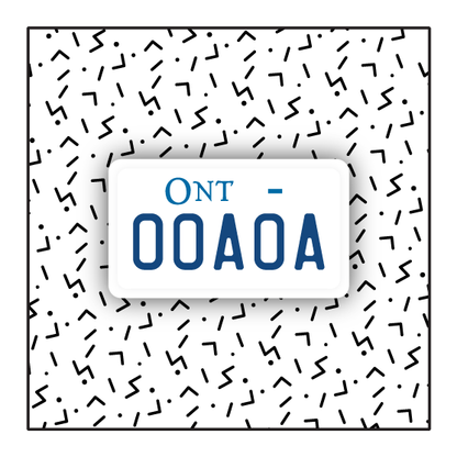 Ontario Custom Motorcycle Plate