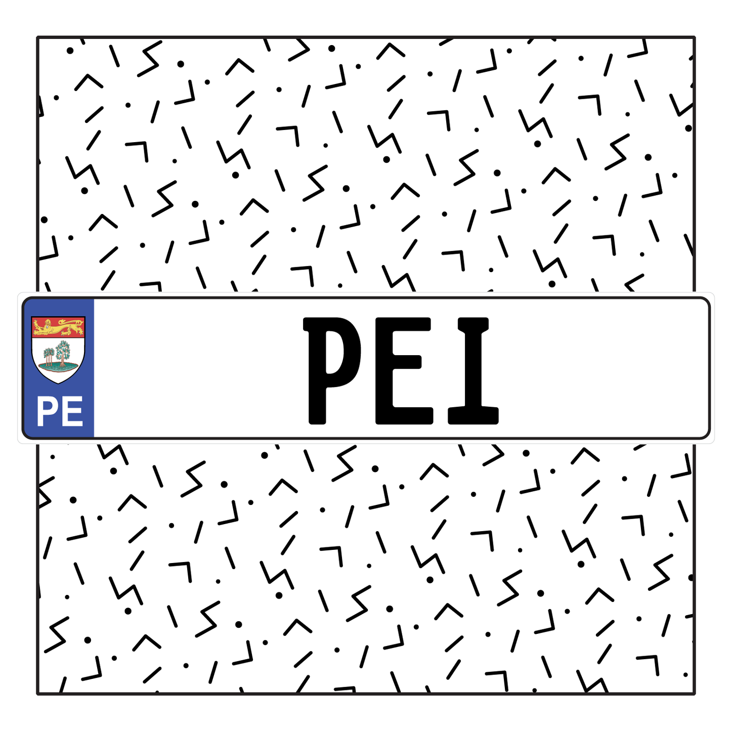Prince Edward Island (PEI) Custom EURO STYLE License Plate