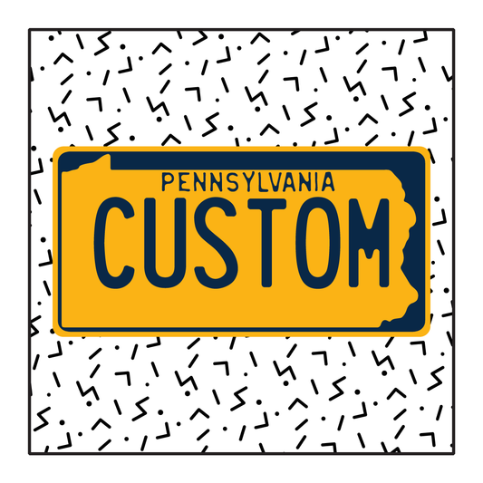 Pennsylvania Vintage Custom License Plate
