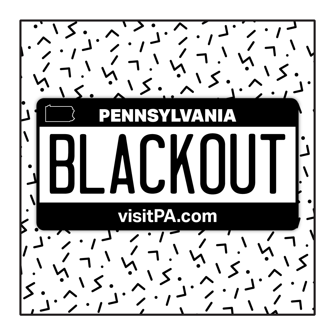 Pennsylvania Custom Blackout Plate