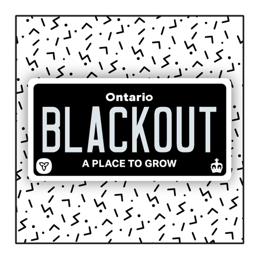 Ontario Custom License Plate - Black