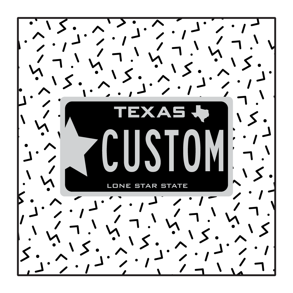 Texas Custom Motorcycle Plate