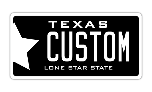 Texas Custom License Plate