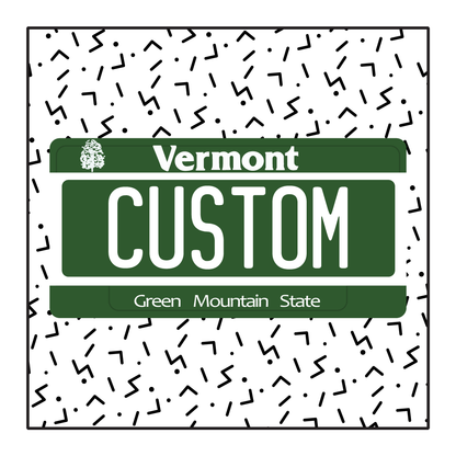 Vermont Custom License Plate