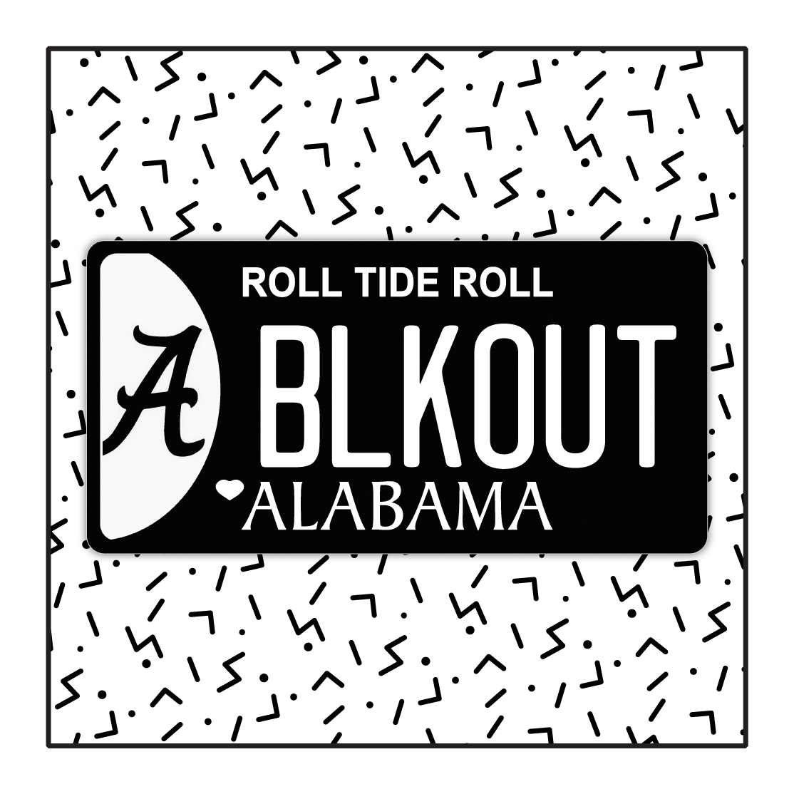 Alabama Custom Blackout Plate