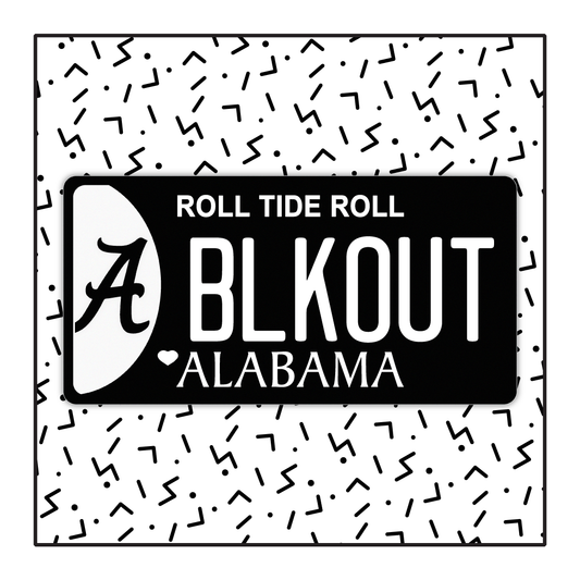 Alabama Custom Blackout Plate