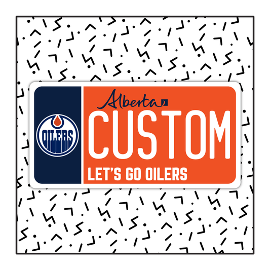 Alberta Custom Sports Plate - Edmonton Oilers