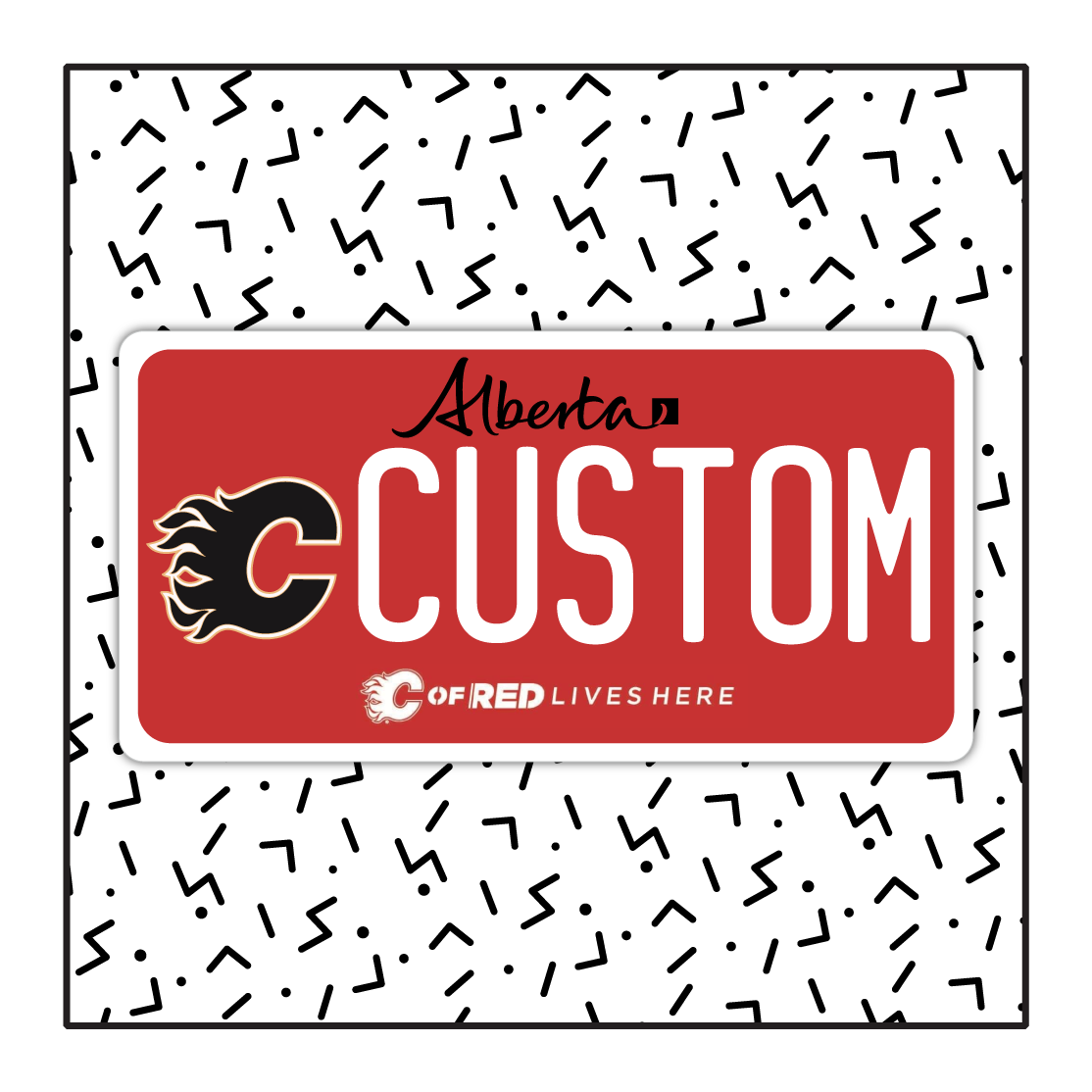 Alberta Custom Sports Plate - Calgary Flames