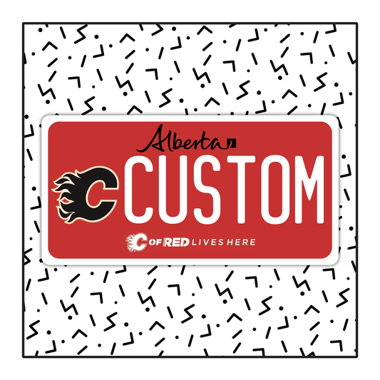 Alberta Custom Sports Plate - Calgary Flames